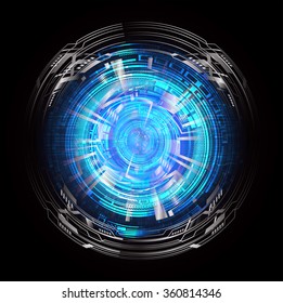 dark blue Light Abstract Technology background for computer graphic website internet business. circuit. illustration. digital. infographics. binary code. www.Spark.zero one. vector eye scan virus
