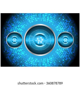 dark blue Light Abstract Technology background for computer graphic website internet business. circuit. illustration. digital. infographics. binary code. www.Spark.zero one. vector eye scan virus