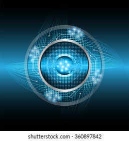 dark blue Light Abstract Technology background for computer graphic website internet business. circuit. illustration. digital. infographics. binary code. www.Spark.zero one. eye scan virus