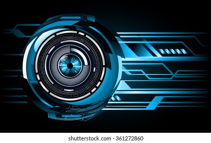 dark blue Light Abstract Technology background for computer graphic website internet and business. circuit. illustration.digital.infographics. binary code. zero one. vector.eye