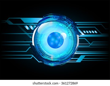 dark blue Light Abstract Technology background for computer graphic website internet and business. circuit. illustration.digital.infographics. binary code. zero one. vector.eye