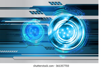 dark blue Light Abstract Technology background for computer graphic website internet and business. circuit. illustration.digital.infographics. binary code. zero one. vector.eye silver