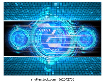 dark blue Light Abstract Technology background for computer graphic website internet and business. circuit. illustration.digital.infographics. binary code. zero one. vector.eye 