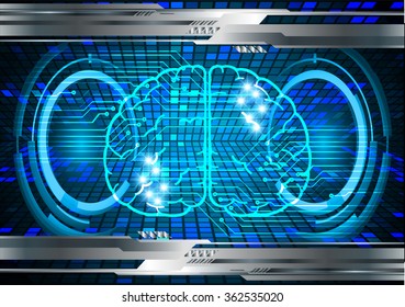 Dark blue Light Abstract Technology background for computer graphic website internet business. circuit. vector illustration. infographics. motion move blur.neon. Brainstorm, Brain. Bulb Ideas