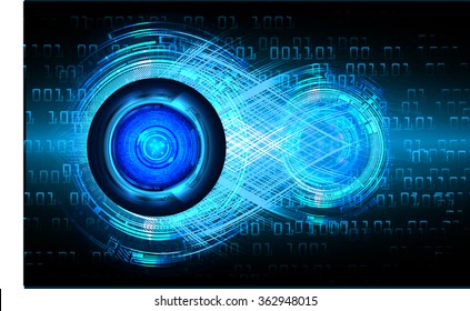 dark blue Light Abstract Technology background for computer graphic website internet and business. circuit. illustration.digital.infographics. binary code. zero one. vector.eye scan virus