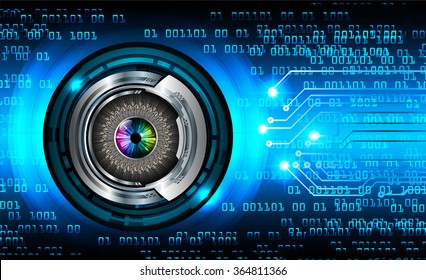 dark blue Light Abstract Technology background for computer graphic website internet and business. circuit. illustration.digital.infographics. binary code. zero one. eye