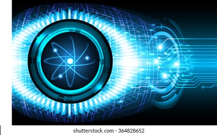 dark blue Light Abstract Technology background for computer graphic website internet business. circuit. vector illustration. infographics. motion move blur.neon.molecule atom electron neutron nuclear
