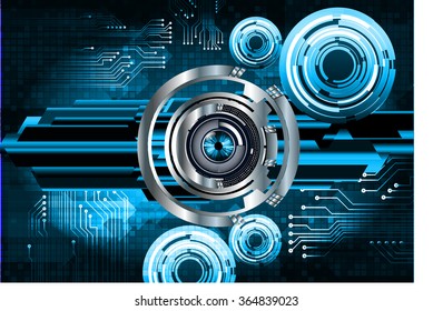dark blue Light Abstract Technology background for computer graphic website internet and business. circuit. illustration.digital.infographics. binary code. zero one. eye