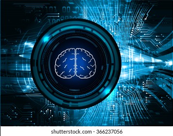 Dark blue Light Abstract Technology background for computer graphic website internet business, circuit, vector illustration, infographics, motion, neon. Brainstorm, brain, bulb Ideas