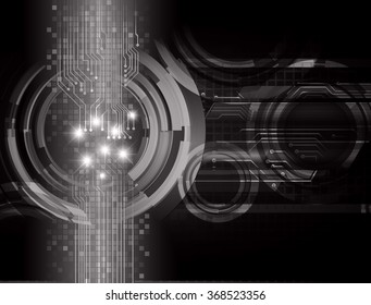dark blue Light Abstract Technology background for computer graphic website internet and business. circuit. illustration.digital.infographics. binary code. zero one. eye scan virus vector. pixel
