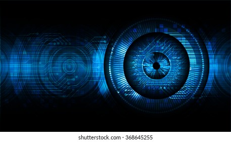 dark blue Light Abstract Technology background for computer graphic website internet and business. circuit. illustration.digital.infographics. binary code. zero one. eye. scan virus vector