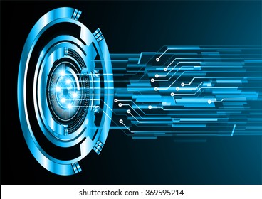 dark blue Light Abstract Technology background for computer graphic website internet and business. circuit. illustration.digital.infographics. binary code. zero one. eye. scan virus vector