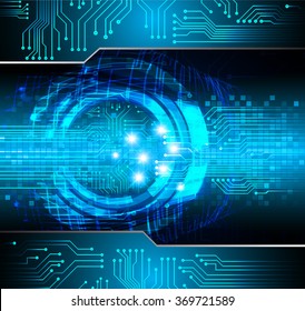 dark blue Light Abstract Technology background for computer graphic website internet and business. circuit. illustration.digital.infographics. binary code. zero one. eye  scan virus vector