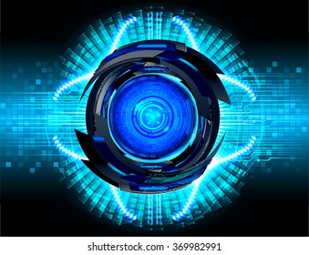 dark blue Light Abstract Technology background for computer graphic website internet and business. circuit. illustration.digital.infographics. binary code. zero one. eye scan virus vector