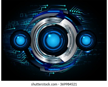 dark blue Light Abstract Technology background for computer graphic website internet and business. circuit. illustration.digital.infographics. binary code. zero one. eye scan virus vector