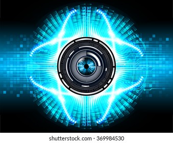 dark blue Light Abstract Technology background for computer graphic website internet and business. circuit. illustration.digital.infographics. binary code. zero one. eye scan virus vector