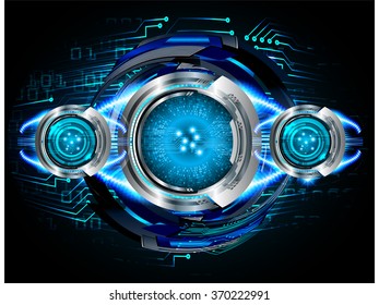 dark blue Light Abstract Technology background for computer graphic website internet and business. circuit. illustration.digital.infographics. binary code. zero one. eye scan virus vector
