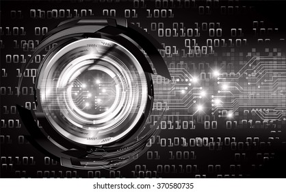 dark blue Light Abstract Technology background for computer graphic website internet and business. circuit. illustration.digital.infographics. binary code. zero one. eye scan virus vector