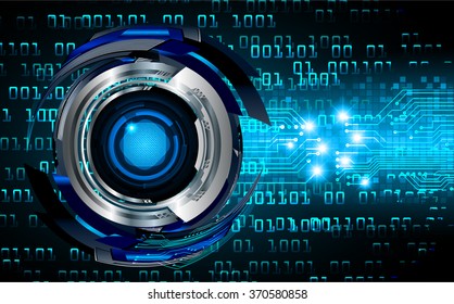 dark blue Light Abstract Technology background for computer graphic website internet and business. circuit. illustration.digital.infographics. binary code. zero one. eye scan virus vector