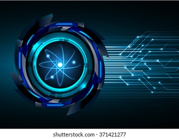 dark blue Light Abstract Technology background for computer graphic website internet and business. circuit. illustration.digital.infographics. binary code. zero one. eye scan virus vector