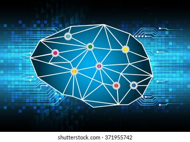 Dark blue Light Abstract Technology background for computer graphic website internet business. circuit. vector illustration. infographics. motion move blur.neon. Brainstorm, Brain. Bulb Ideas