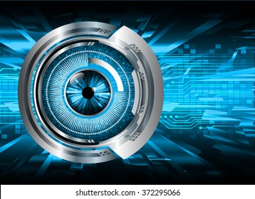 dark blue Light Abstract Technology background for computer graphic website internet and business. circuit. illustration.digital.infographics. binary code. zero one. eye scan virus vector