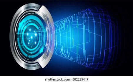 dark blue Light Abstract Technology background for computer graphic website internet and business. circuit. illustration. digital. infographics. binary code background. www.vector.Spark.eye scan virus