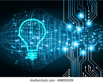 Dark blue Light Abstract Technology background for computer graphic website internet business. circuit. vector illustration. infographics. motion move blur.neon. Brainstorm, Brain. Bulb Ideas