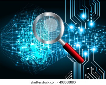 dark blue Light Abstract Technology background for computer graphic website internet web. circuit. illustration. infographics. binary code. www. vector. Spark. motion move blur. Finger-print scan.