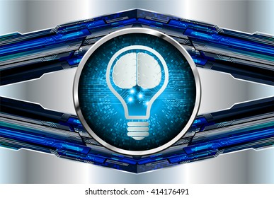 Dark blue Light Abstract Technology background for computer graphic website internet business. circuit. illustration. infographics. motion move blur.neon. Brainstorm, Brain. Bulb Ideas