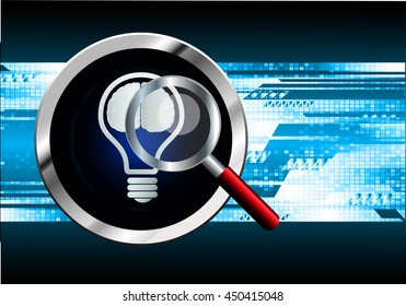 Dark blue Light Abstract Technology background for computer graphic website internet business. circuit. illustration. infographics. motion move blur.neon. Brainstorm, Brain. Bulb Ideas