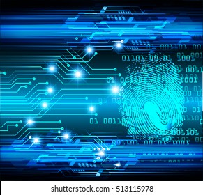 dark blue Light Abstract Technology background for computer graphic website internet web. circuit. illustration. infographics. binary code. www. vector. Spark. motion move blur. Finger-print scan.