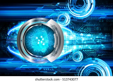 dark blue Light Abstract Technology background for computer graphic website internet web. circuit. illustration. infographics. binary code. www. vector. Spark. motion move blur. Finger-print scan.