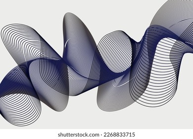 dark blue light and black wave abstract background, suitable for landing page and computer desktop background. 3d vector