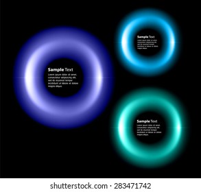 Dark blue Light circle Abstract Technology background for computer graphic website internet. text box. Brochure. card. banner. label. infographics. black background