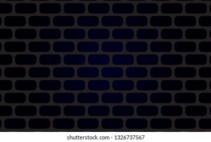 Dark blue light on brick wall background. Can be used poster show your product or design. Vector illustration.