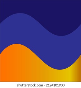 dark blue, light blue and orange three color abstract background