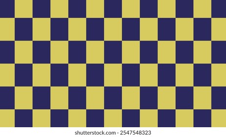 azul escuro e amarelo claro padrão de tabuleiro de xadrez. Plano de fundo de quadrados xadrez