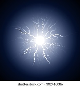 dark blue lightning from the center