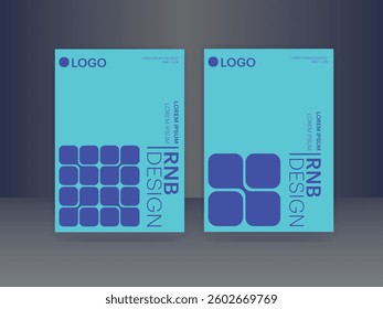 dark  blue and lite blue rollup banner design