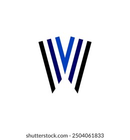 dark blue logo letter v symbol vector icon design