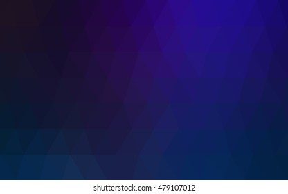 Dark blue low poly background. Colorful illustration in abstract style with gradient. A completely new template for your business design.