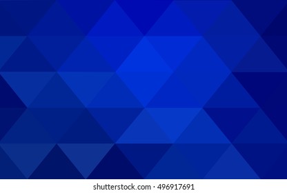 Dark blue low poly background. A vague abstract illustration with gradient. The elegant pattern can be used as part of a brand book.