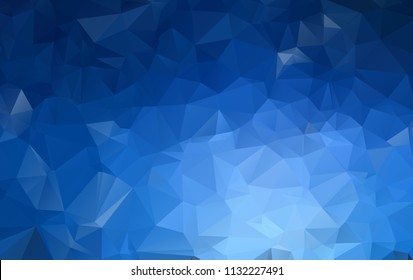 DARK BLUE Low poly crystal background. Polygon design pattern. Low poly vector illustration, low polygon background.