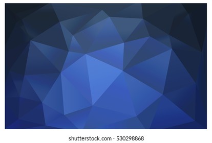 DARK BLUE Low poly crystal background. Polygon design pattern. Low poly vector illustration, low polygon background.
