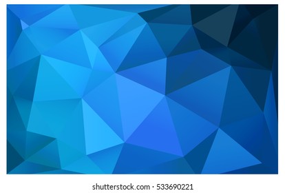 DARK BLUE Low poly crystal background. Polygon design pattern. Low poly vector illustration, low polygon background.