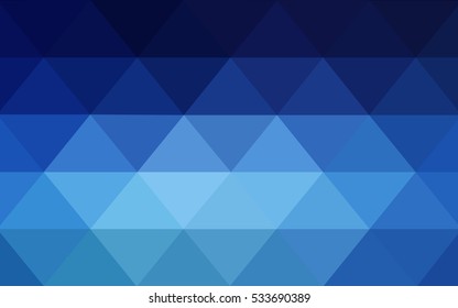 DARK BLUE Low poly crystal background. Polygon design pattern. Low poly vector illustration, low polygon background.