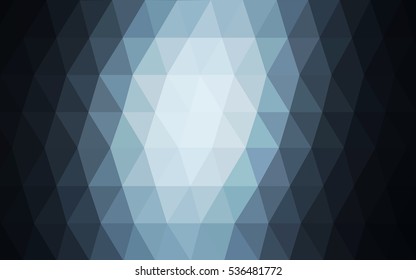 DARK BLUE Low poly crystal background. Polygon design pattern. Low poly vector illustration, low polygon background.