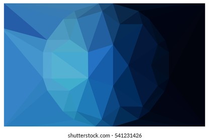 DARK BLUE Low poly crystal background. Polygon design pattern. Low poly vector illustration, low polygon background.