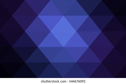 DARK BLUE Low poly crystal background. Polygon design pattern. Low poly vector illustration, low polygon background.